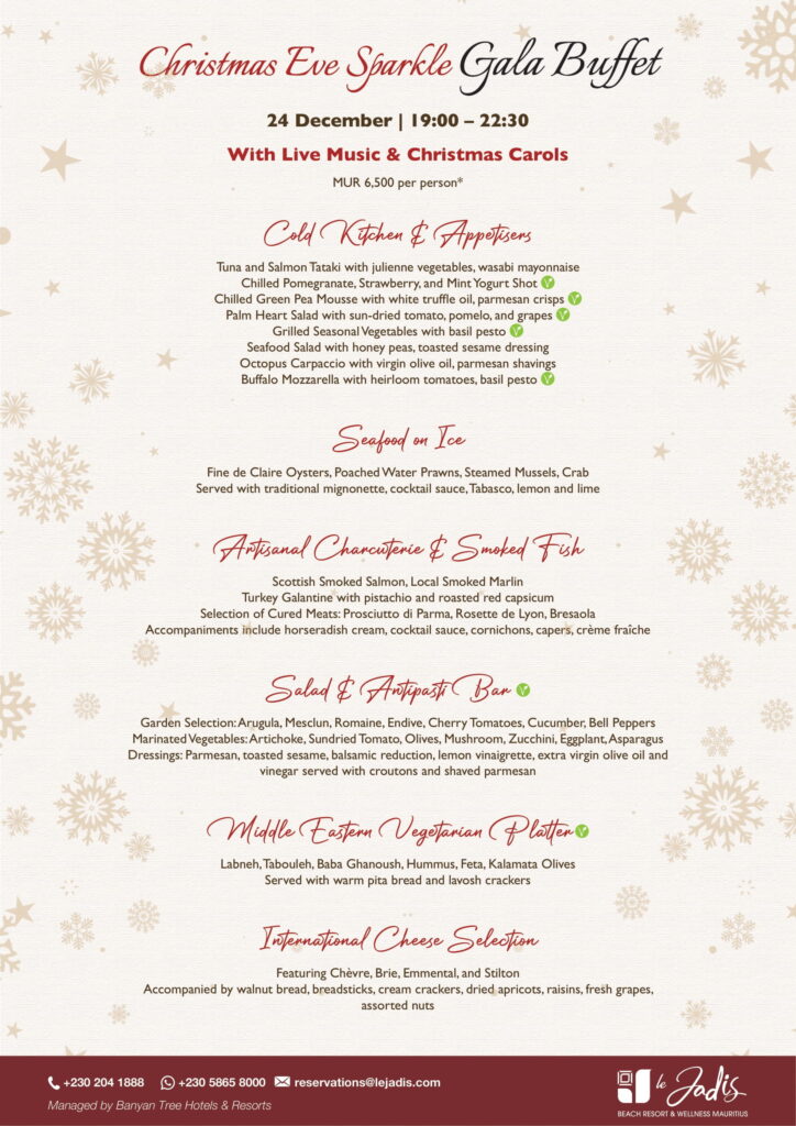 Christmas Gala Buffet Dinner in Mauritius