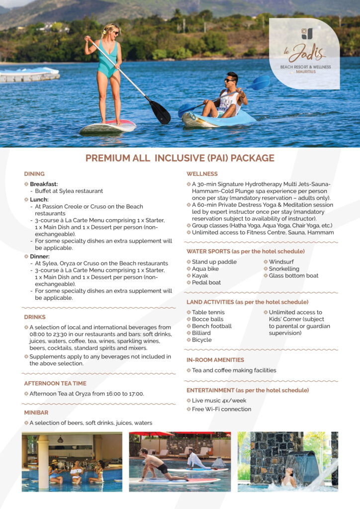 Premium All Inclusive at Le Jadis Beach Resort & Wellness Mauritius