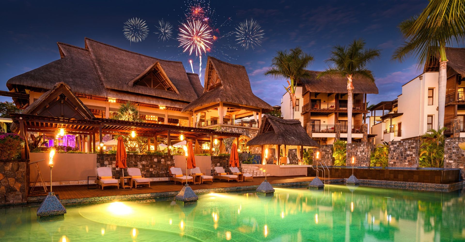 Ring in 2025 with a beachfront gala at Le Jadis – gourmet buffet, live band, DJ, dancing, and midnight fireworks.