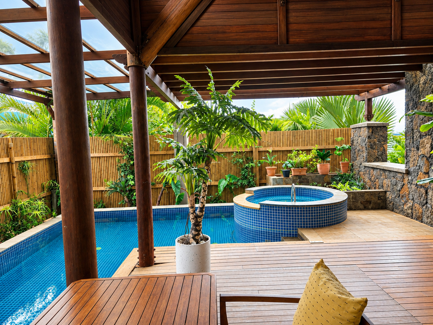 Pool suite with ultimate privacy